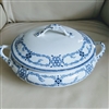 Burleigh Ware Radford white blue covered vegetable