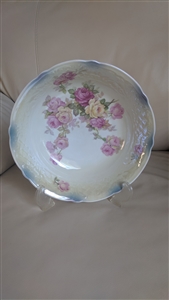 Large serving bowl German porcelain floral design