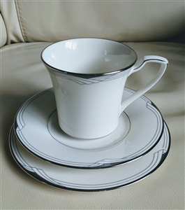 Silver Cove Noritake teacup saucer and plate set
