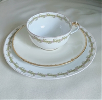 Teacup plates GDA Limoges H&C Heinrich porcelain