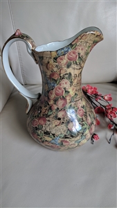 Compass Rose Chintz Formalities pitcher Baum Bross