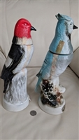 James B Bean Woodpeckers porcelain decanters 1969