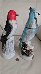 James B Bean Woodpeckers porcelain decanters 1969