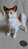 Large porcelain Papillon dog figurine decoration