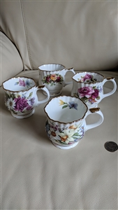 Staffordshire Elizabethan English Garden mugs cups