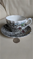 Hunter by Myott English porcelain teacup saucer