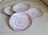 Woods and Sons porcelain saucers set rose pattern