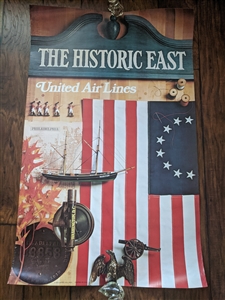 Original United Air Lines poster 1972 The Historic East