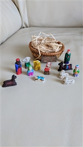 Miniature clay carved Nativity Set Vietnam