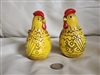 Ceramic yellow chickens hens set of two vintage salt and pepper shakers kitchen accessories