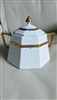 Art Deco Octagonal NIPPON sugar bowl gold accent