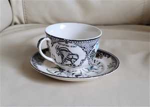 Porcelain teacup and saucer Montana historical