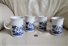 Churchill set of 4 porcelain Willow drinking mugs