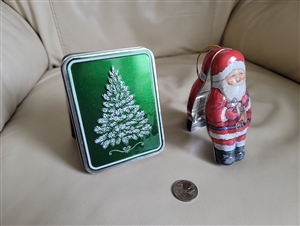 See's Candies USA Santa Clause and Xmass tree tins