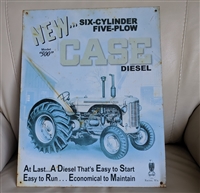Case Diesel tractor model 500 tin sign advertising