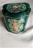 Vintage 1981 Avon Christmas lidded tin storage box