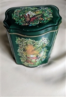 Vintage 1981 Avon Christmas lidded tin storage box