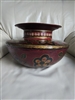 Middle Eastern metal tobacco spittoon hand painted