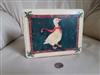 Purdy's Chocolate empty tin storage box with Christmas goose or duck decor.