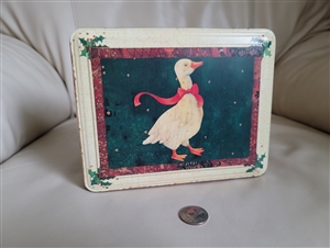 Christmas Duck Goose Purdy's Chocolate tin box