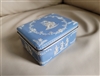 Blue tin from Holland with Roman theme embossed