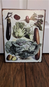 Metal display advertising wall decor vegetables