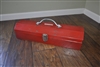 Metal red color toolbox with metal inner shelf