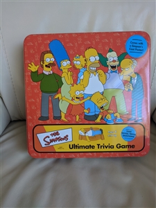 The Simpsons Ultimate Trivia Game tin box poster