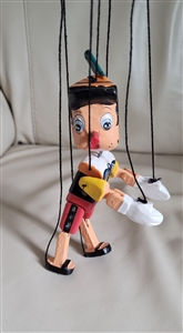 Pinocchio paper mache marionette collectible decor