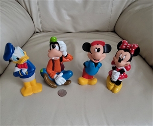 Disney rubber squeeze duck vintage toys set of 4