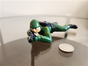 Wind up crawling soldier toy vintage crawling military style decor