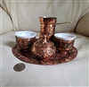 Sarajevo coffee serving set copper and porcelain