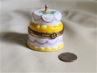 Porcelain trinket box cake in colorful finish