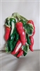 Vintage red and green peppers wall decor sculpture