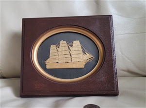 Henry B Hyde Down Easter ship brass silhouette