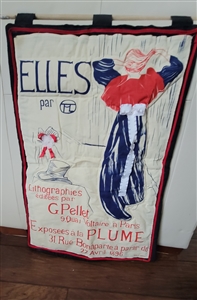 Henri de Toulouse-Lautrec Frontispice pour Elles collectible textile quilted pattern home decor