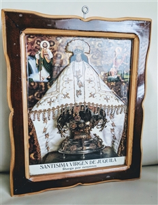 Santisima Virgen de Juquila religious cardboard cutout art framed