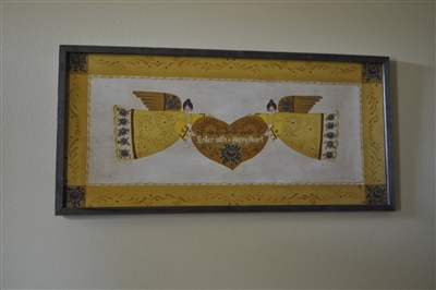 Folk Art hand painted Angels large wall decor