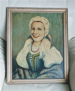 Folk Art European painting Tymczyszyn woman