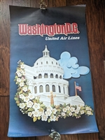 United AirLines Washington DC poster 1973