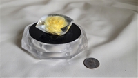Lucite clear powder jar storage  box with rose lid