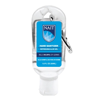 SA1050 - Hand Sanitizer Gel Bottle - 1.8 oz. with Carabiner