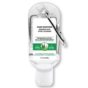 SA1050-S - Hand Sanitizer Gel Bottle - 1.8 oz. with Carabiner