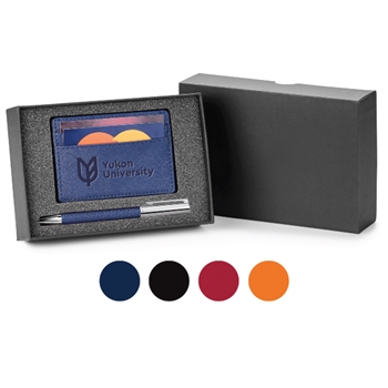 SA199 - Toscano Genuine Leather RFID Card Holder Gift Set