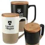 SD1016 - Tahoe Tea & Coffee Ceramic Mug with Wood Lid - 16 oz.