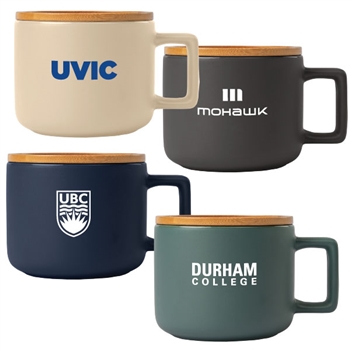 SD1060 - Cafe Virtuoso Mug with Bamboo Lid - 12oz.