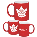 SD122 - Red & White C-Handle Mug - 11 oz.