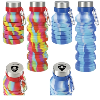 SD4009 Tie Dye Silicone Collapsible Bottle - 18 oz.