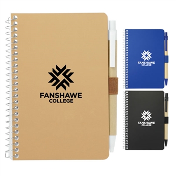 SS1033 - 4" x 6" FSC Mix Pocket Spiral Notebook with Pen
