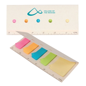 SS1071 - Recycled Milk Carton Sticky Notes & Ruler Pad